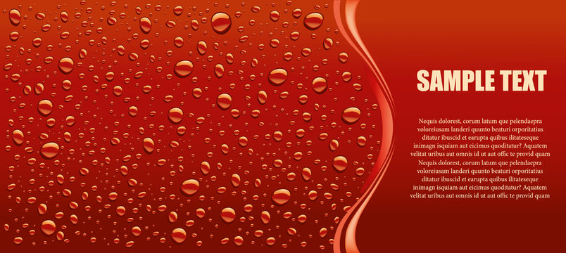 dark red water droplets background