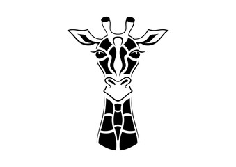 giraffe head vector graphic illustration