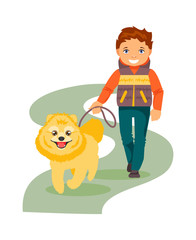 Boy with a dog