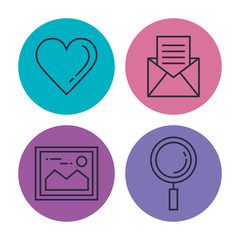 Obraz premium smartphone applications menu icons