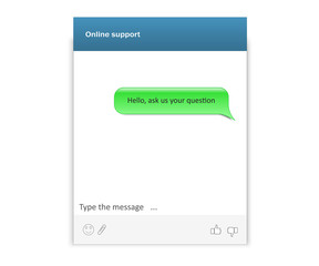 The live chat window