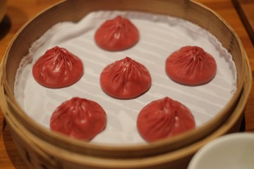 Xiao Long Pao in Bamboo Plate, Spicy Xiao Long Pao, chinese food