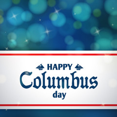 Happy Columbus day  card