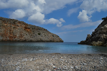 Menies Bay with its pebble beach