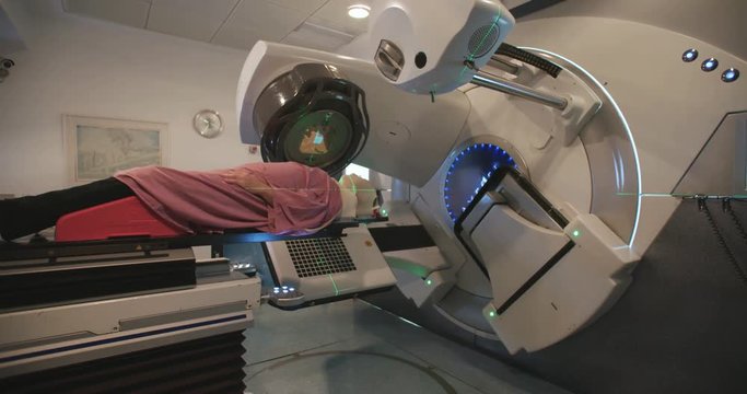 Patient getting Radiation Therapy Treatment