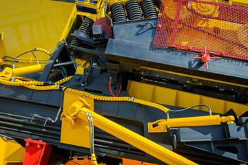 Abstract fragment of heavy machinery background