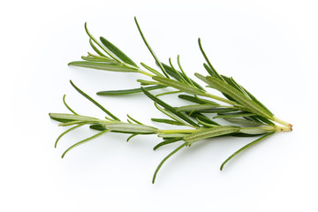 Fototapeta premium Rosemary isolated on white background, Top view.