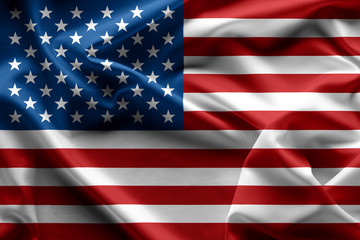 Fototapeta premium Waving American flag united states of america texture , background