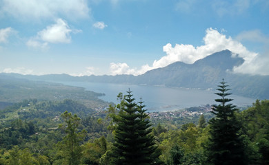 The Batur lake and volcano, Bali