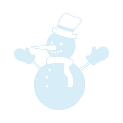 Buntes einfaches Weihnachtssymbol - Schneemann