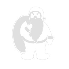 Buntes einfaches Weihnachtssymbol - Weihnachtsmann