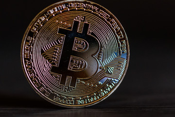 bitcoin on dark background