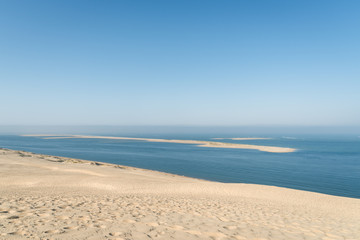 Fototapeta na wymiar Banc d'Arguin, vu depuis la Dune du Pyla (Bassin d'Arcachon, France)