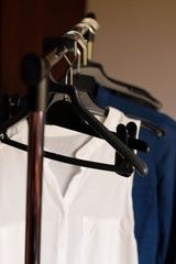 Clothes on the hangers