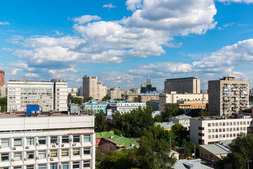 Top view of Meshchansky district of Moscow, Russia