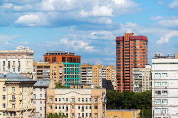 Top view of Meshchansky district of Moscow, Russia