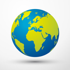 world globe Europe and Africa - 175344440