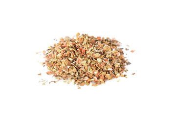 Dried oregano on a white background