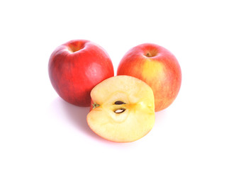 Apples on a white background