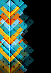 Color arrows on black background