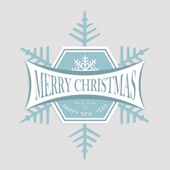 Christmas snowflake, emblem