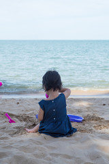 The girl on the beach