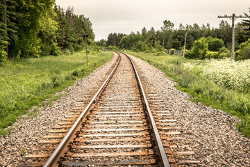 Fototapeta na wymiar Railway line in countryside