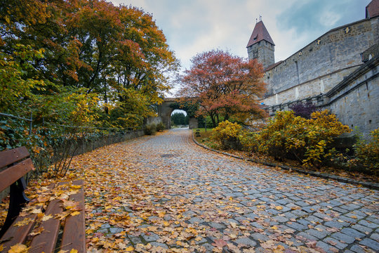 Eingang zur Veste Coburg an einen Herbsttag