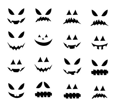 jack o lantern smile silhouette vector symbol icon design. Beautiful illustration isolated on white background