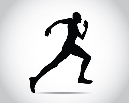 running men silhouette