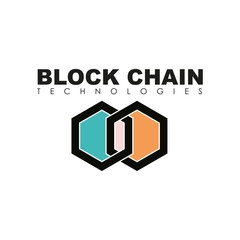 Business theme vector illustration of the block chain logo.