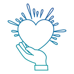 hands human protection with heart