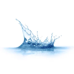 Fototapete Wasser blaue wasserspritzer isoliert