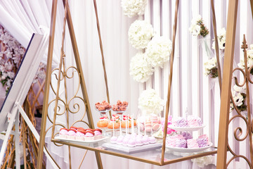 Table with desserts for wedding