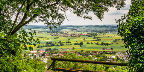 A wonderful view from the climb to Amöneburg to the village of Schweinberg and Mardorf.Amöneburg