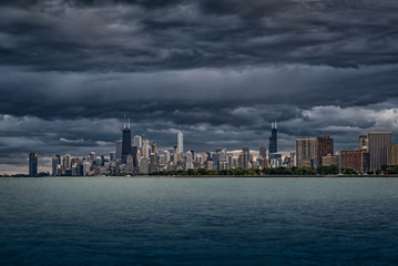 Obraz premium Clouds Over Chicago