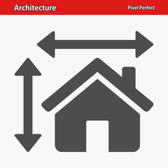 Architecture Icon. Professional, pixel perfect icon optimized for both large and small resolutions. EPS 8 format.
