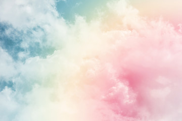 sun and cloud background with a pastel colored

 - obrazy, fototapety, plakaty