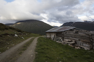 A cabin in Norwegian mountains jotunheimen