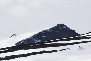 Galdhopiggen mountain in jotunheimen norway