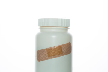Pills Bottle medical with cure band