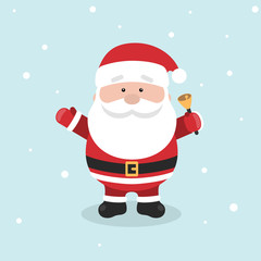 Cartoon Santa Claus for Your Christmas and New Year greeting Design or Animation.