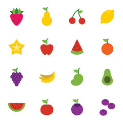 Vector Collection Of Isolated Fruit Line Icons