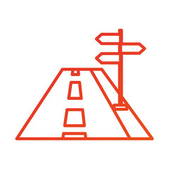 navigation concept road with sign traffic