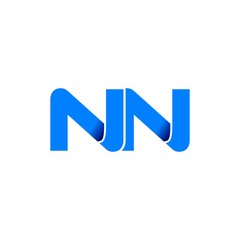 nn logo initial logo vector modern blue fold style