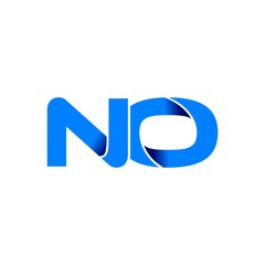 no logo initial logo vector modern blue fold style