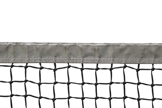 Tennis net isolated on white background with clipping path