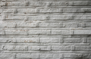 Old white brick burnt wall texture background