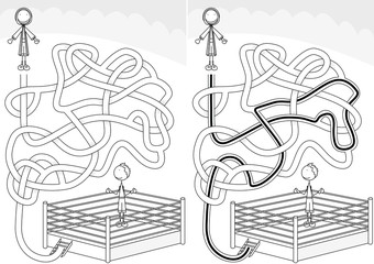 Boxer maze