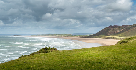 Rhossili Bay view, South Wales, UK